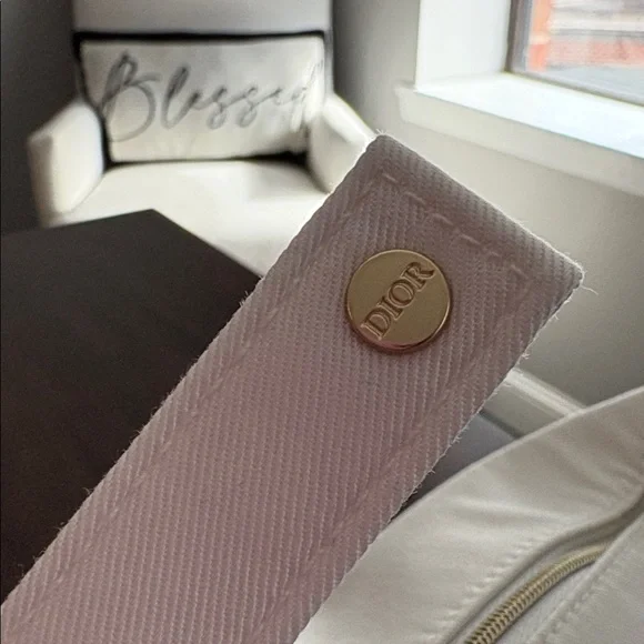 Dior White Canvas Pouch - Picture 10 of 12